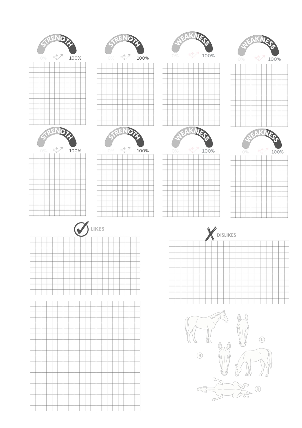 Notes spread with checklist boxes and sketch area